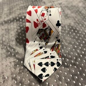 Keith Daniel’s Poker Themed Game Playing Cards Patterned Tie